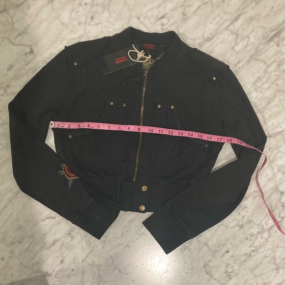 Tokyo Denim Bank ~ Black Embroidered Zip Up Jogging Suit Medium - Picture 16 of 16